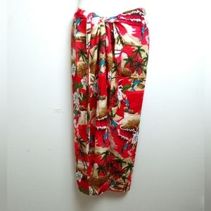 Hawaiian Tropical Beachy Self Tie Sarong 39"x46"